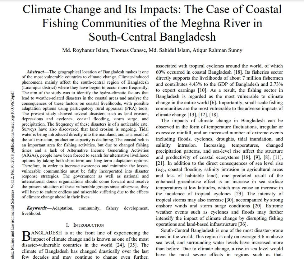 Climate Change and Its Impacts