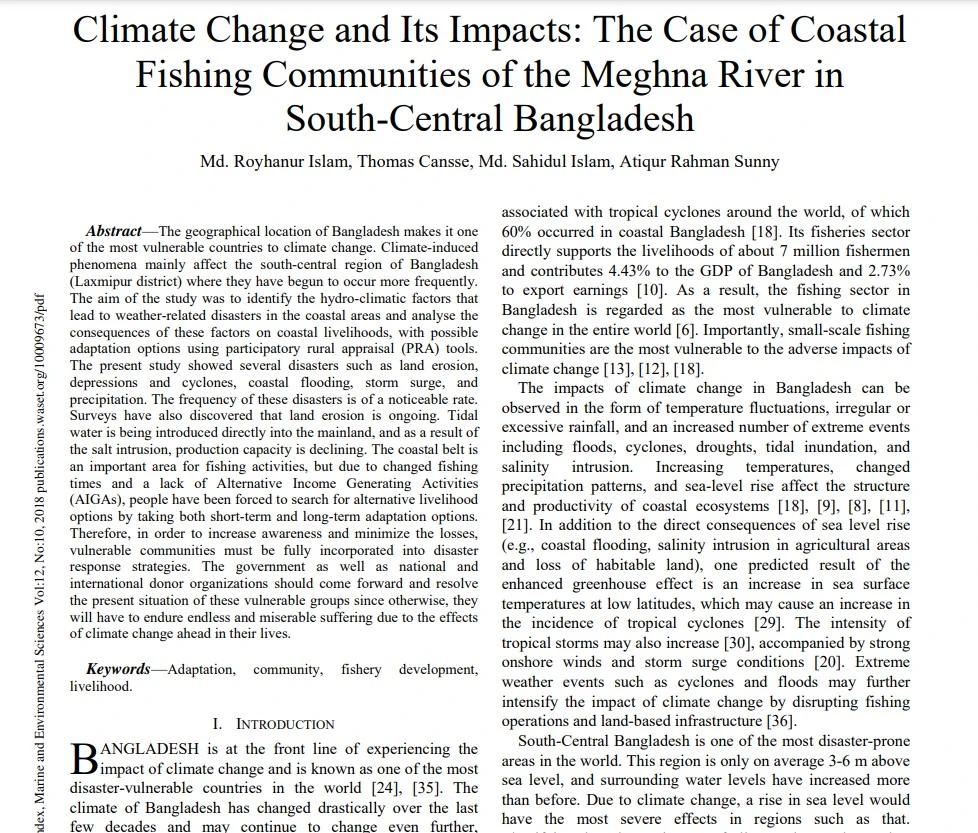 Climate Change and Its Impacts
