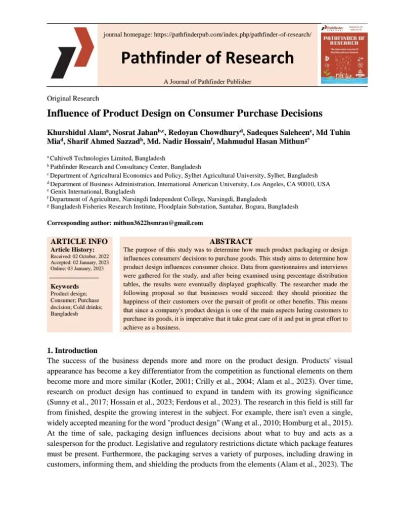 Influence of Product Design on Consumer Purchase Decisions