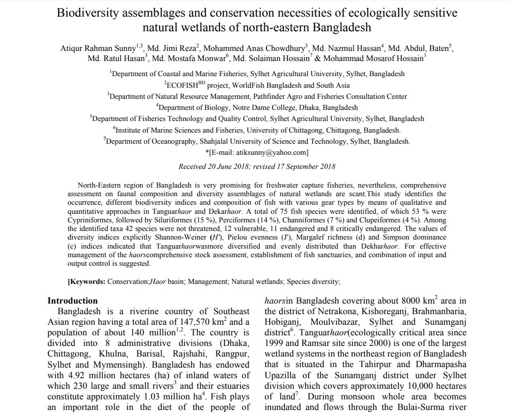 Biodiversity assemblages and conservation necessities